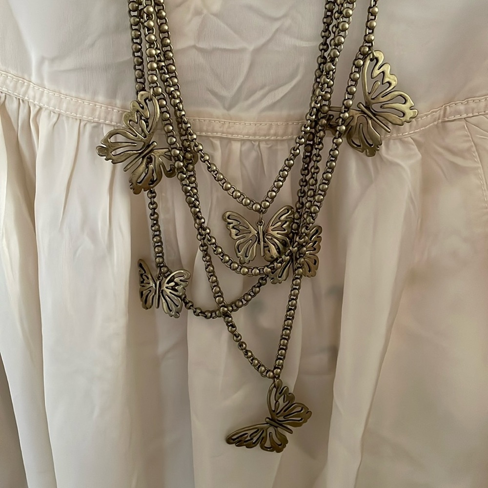 Fossil: Tiered Butterfly Necklace